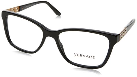 versace black frame eyeglasses.